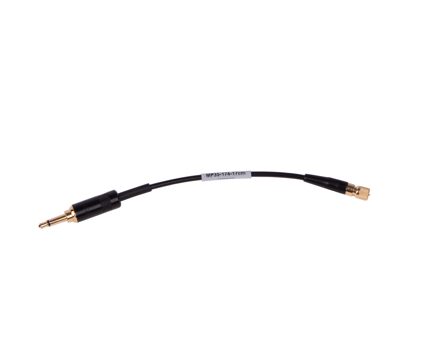 Microphone cable - Microdot 10-32M to 3.5 mm plug, 17cm long