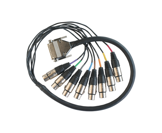 DB25M to 8-XLR female cable (APx58x), 91cm