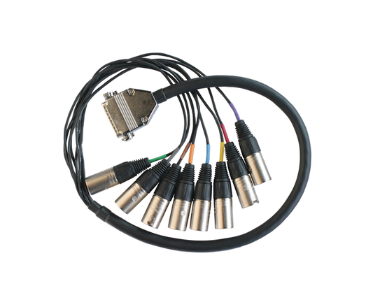 DB25M to 8-XLR male cable (APX585/586), 91cm