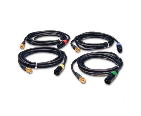 Set of 4 XLR to RCA/BNC cables, 2.44m